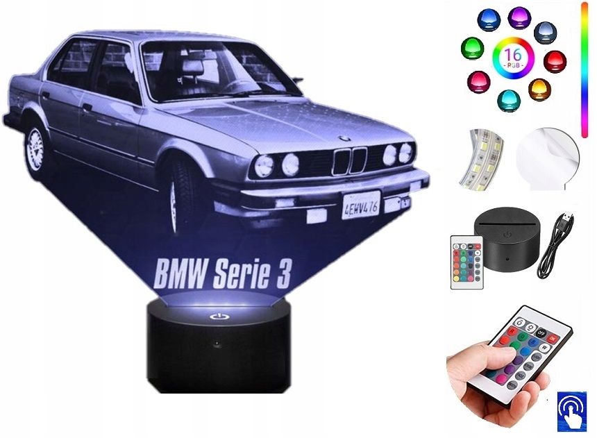 

Lampka Nocna Bmw Seria 3 E30 16 Kol. Led Plexido