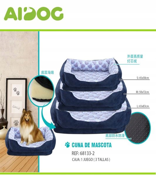 Levně Luxusní Pelíšek pro mazlíka s motivem modrá