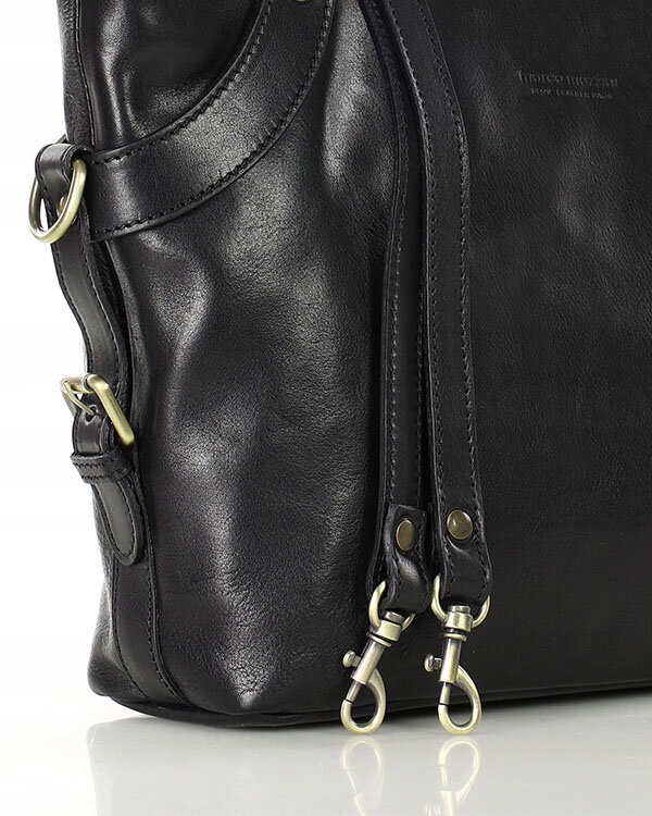 Torebka damska SKÓRZANA kuferek A4 Marco Mazzini Wysokość 30 cm