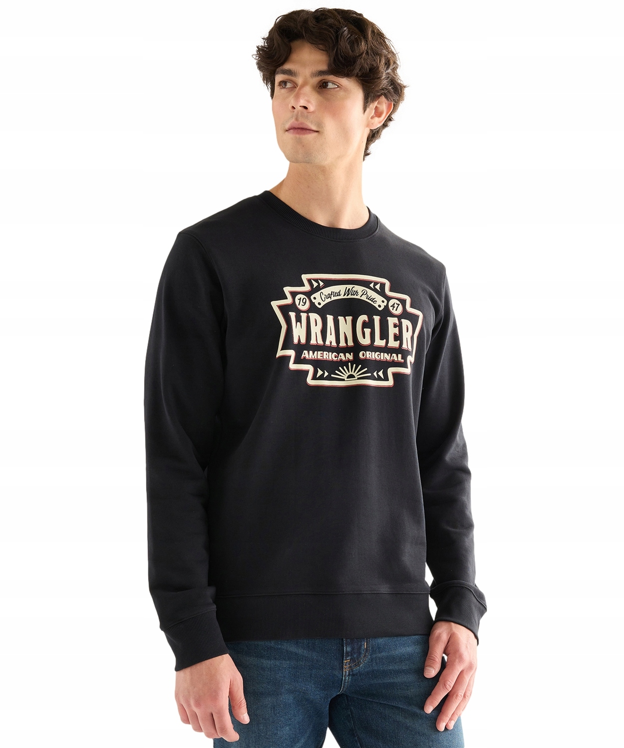 Mikina Wrangler Americana Crew 112378988 Black M