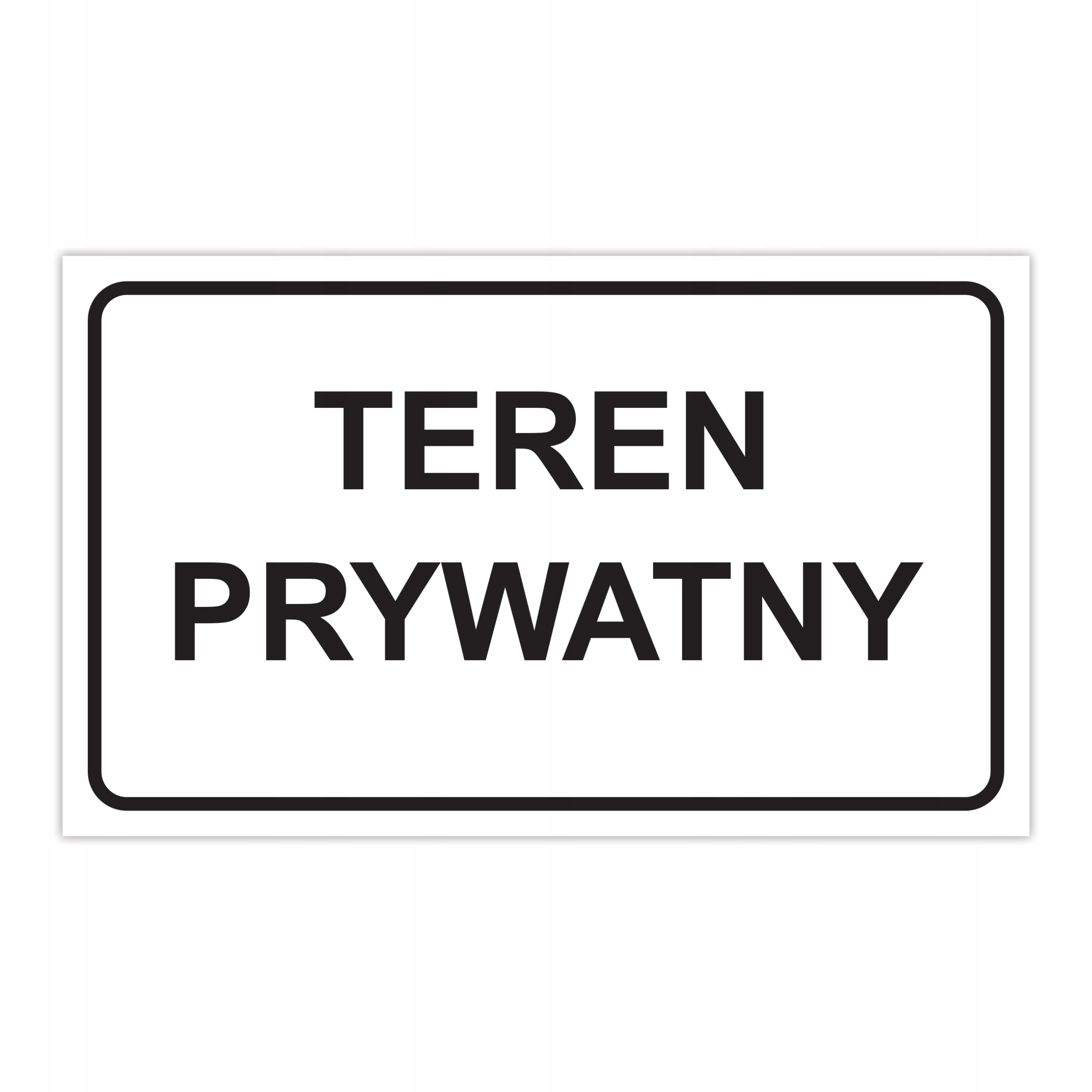 

Tabliczka Pcv Informacyjna |teren Prywatny tablica
