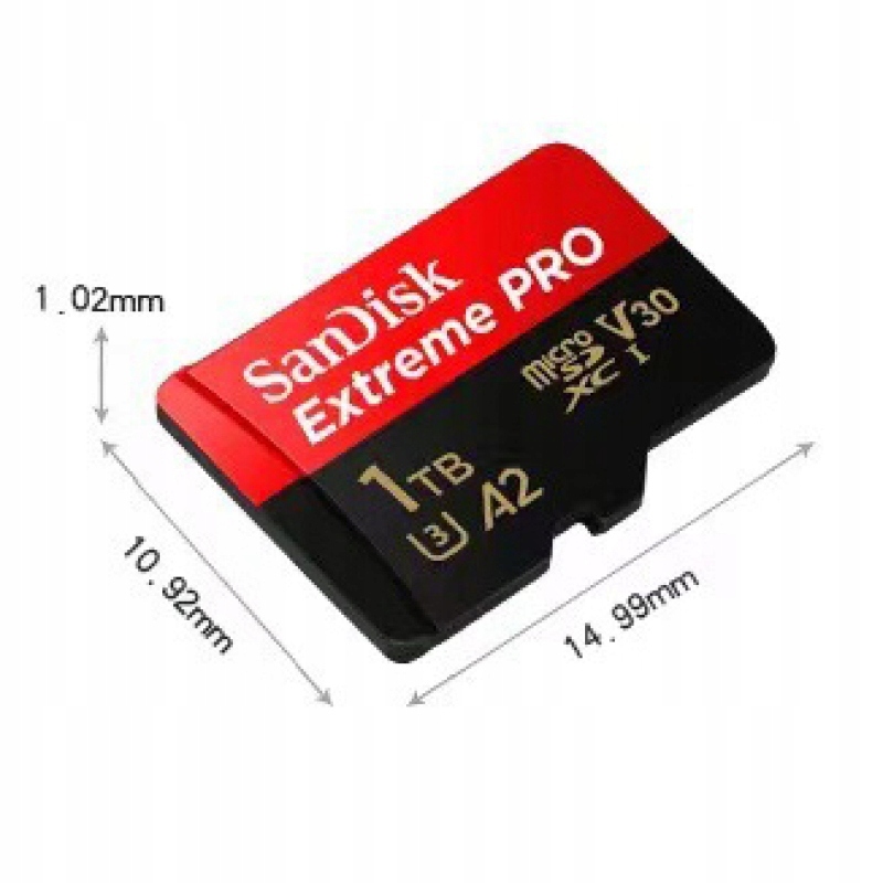 Karta microSD SanDisk Extreme Pro 1TB 200MB/s Nowy Stan opakowania oryginalne