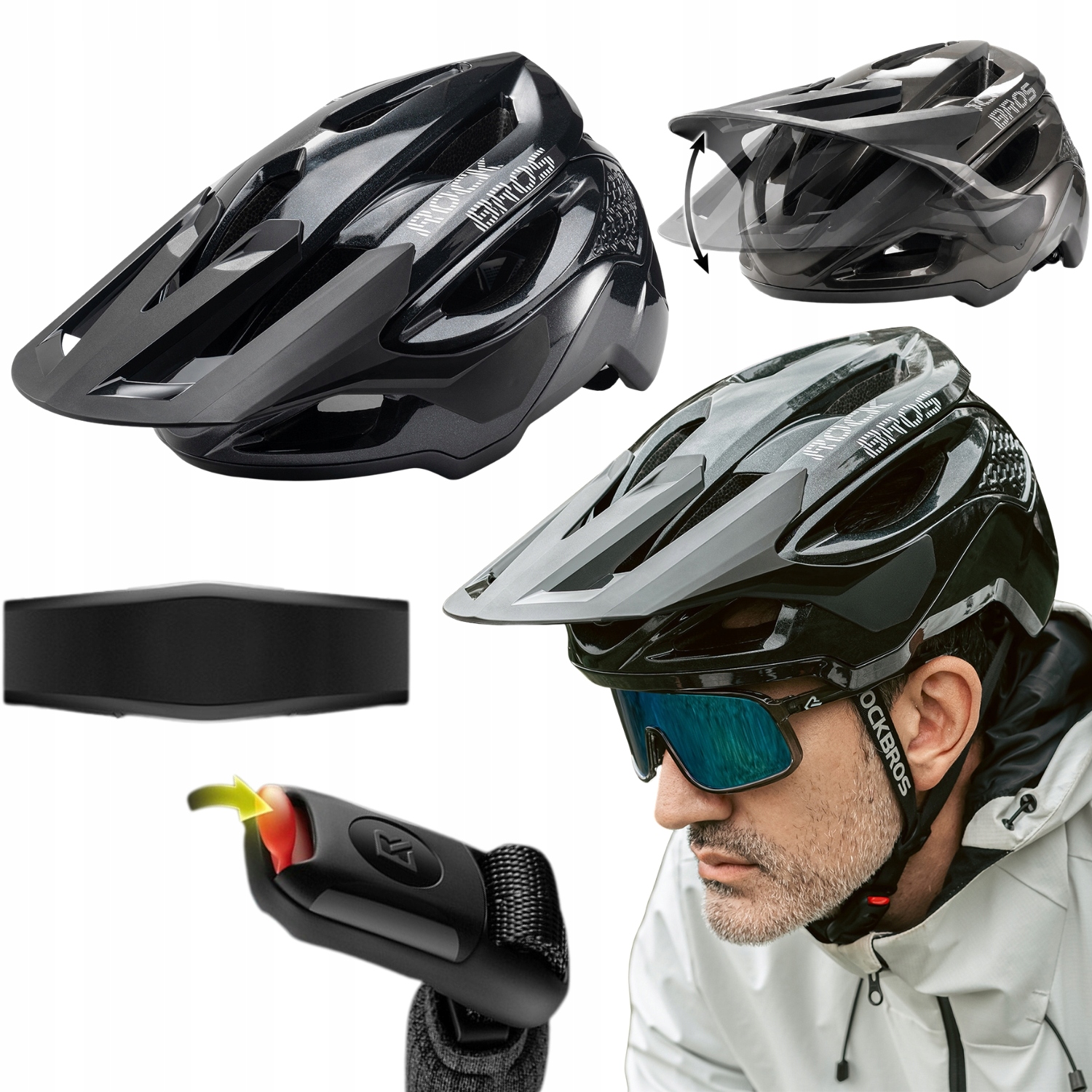 Pánská Nastavitelná Cyklistická Přilba Pro Ženy S Nastavitelným Kšiltem 58-62 CM Rockbros