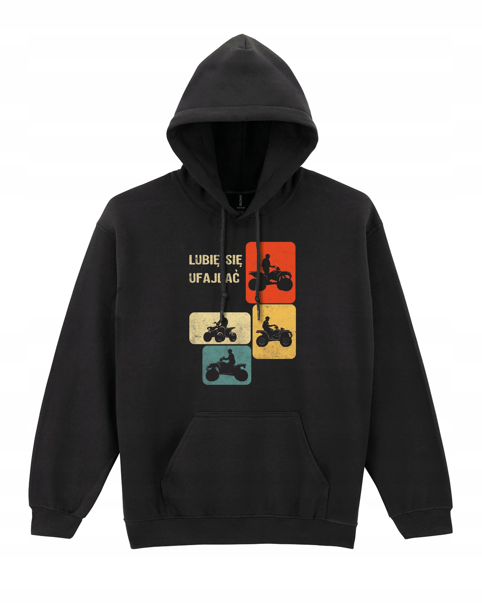 Mikina na čtyřkolku Mám rád, když se umažu Terén Bláto Extrémní sport Černá M