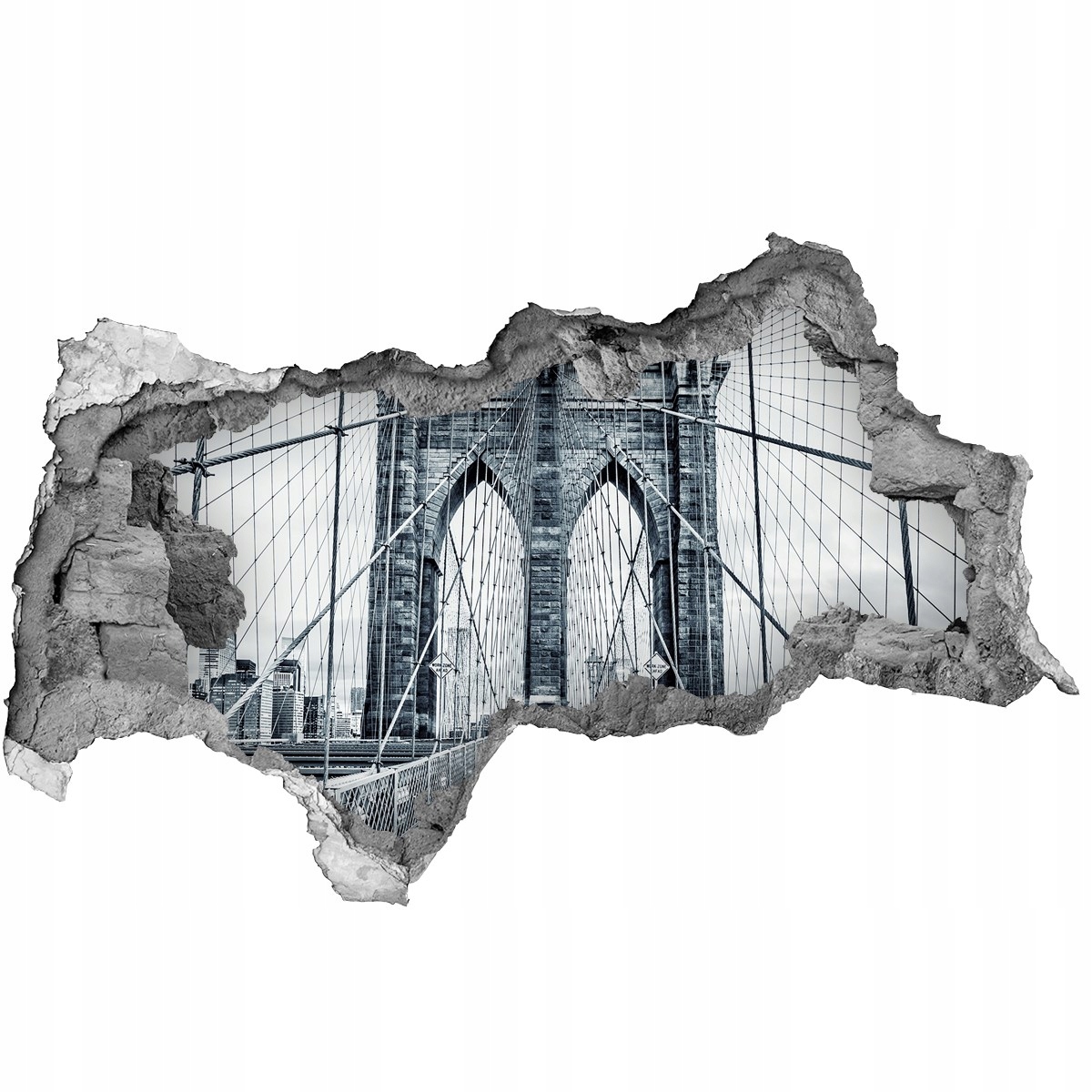 

Fototapeta dziura na ścianę 3d Most Brookliński