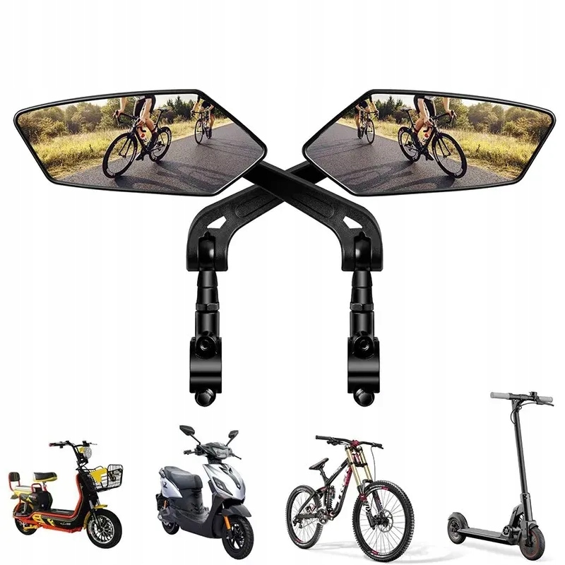 2xLusterko Rowerowe Wsteczne Obrotowe 360 Regulowane Na Kierownice Roweru