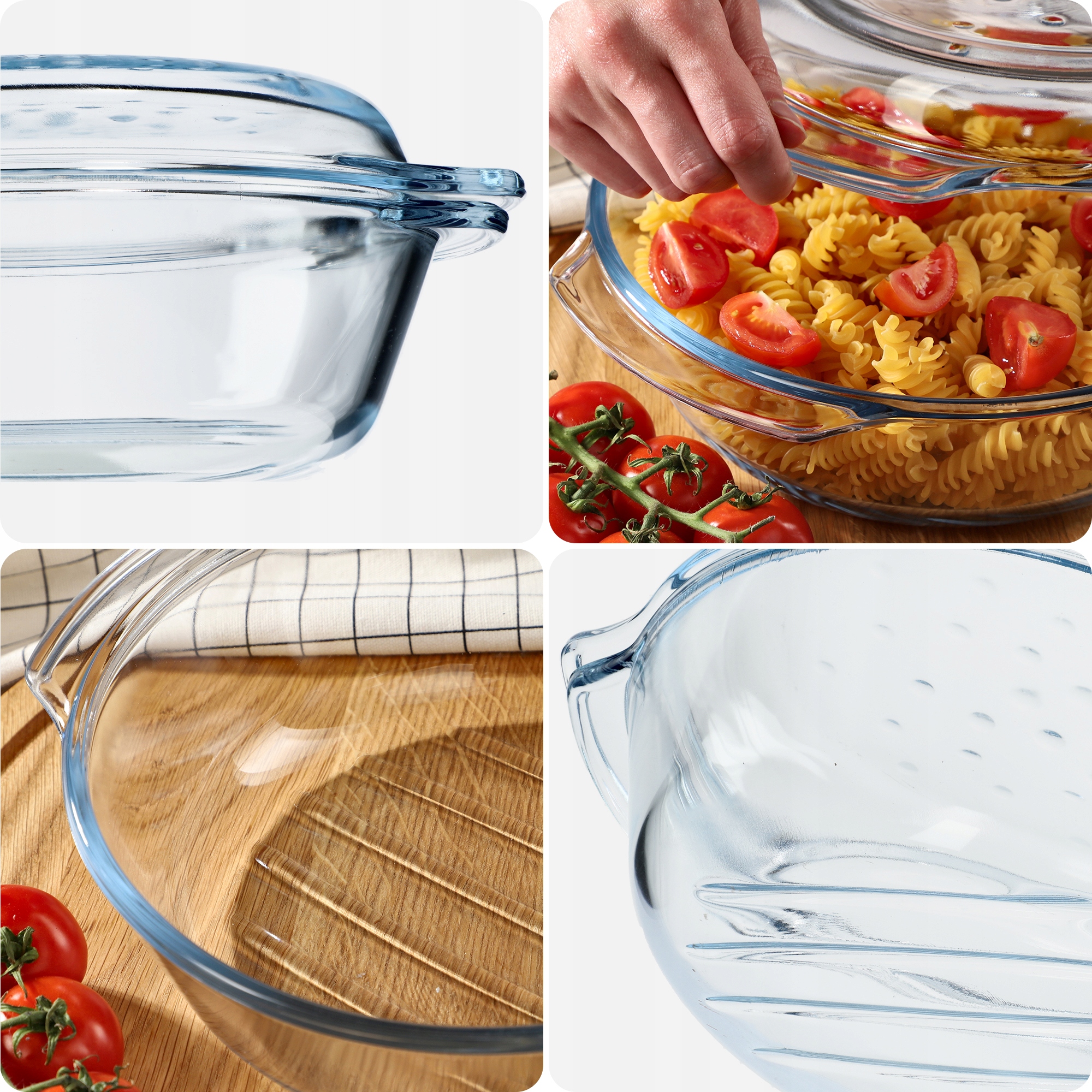 NACZYNIE ŻAROODPORNE Z POKRYWĄ 2,4L OKRĄGŁE Linia Acri