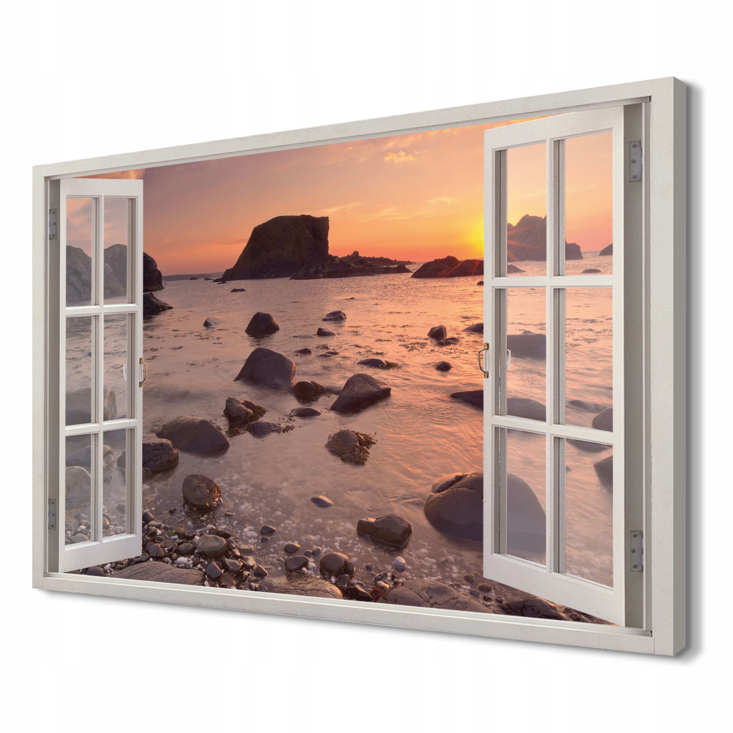 

Wybrzeże morskie Obraz okno 3d 120x80 do sypialni