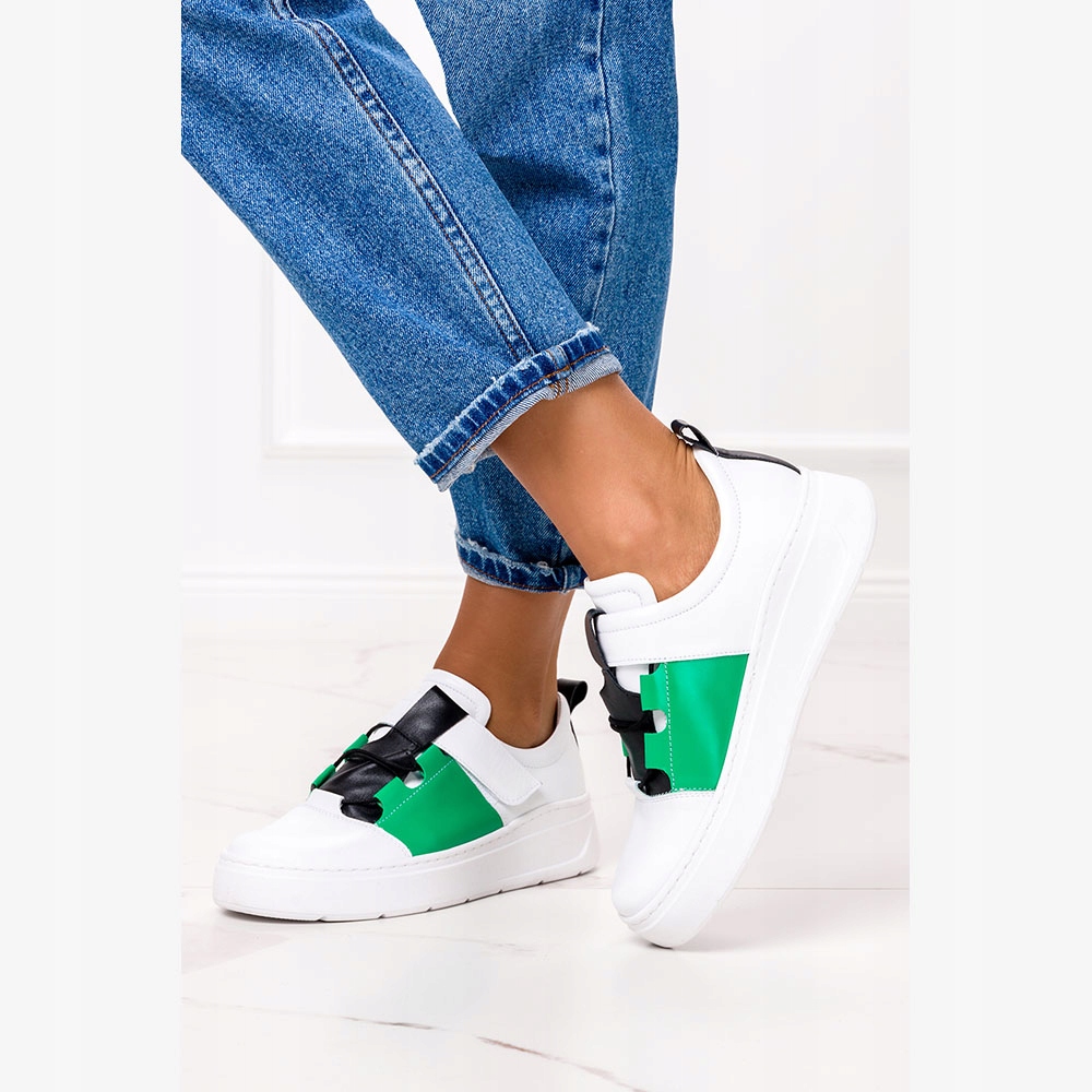 DAMSKIE CREEPERSY NA RZEP SKÓRZANE TRAMPKI PL r 38 Marka Casu