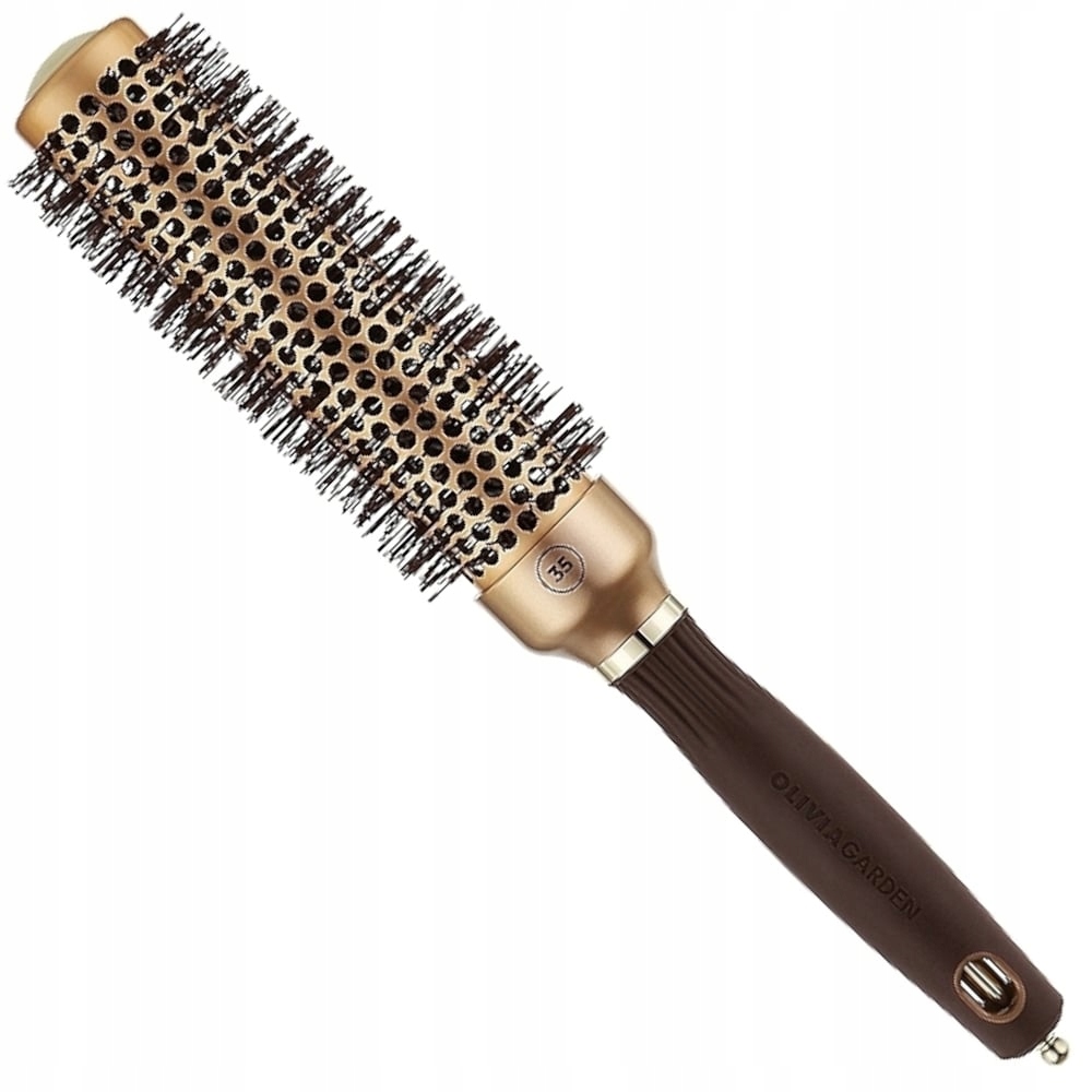 Olivia Garden Expert Kartáč na vlasy Blowout Speed Gold&Brown 35 mm