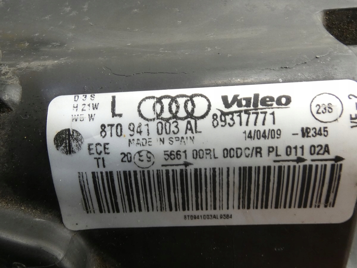 light left front left front XENON AUDI A5 8T 3D COUPE 8T0941003AL