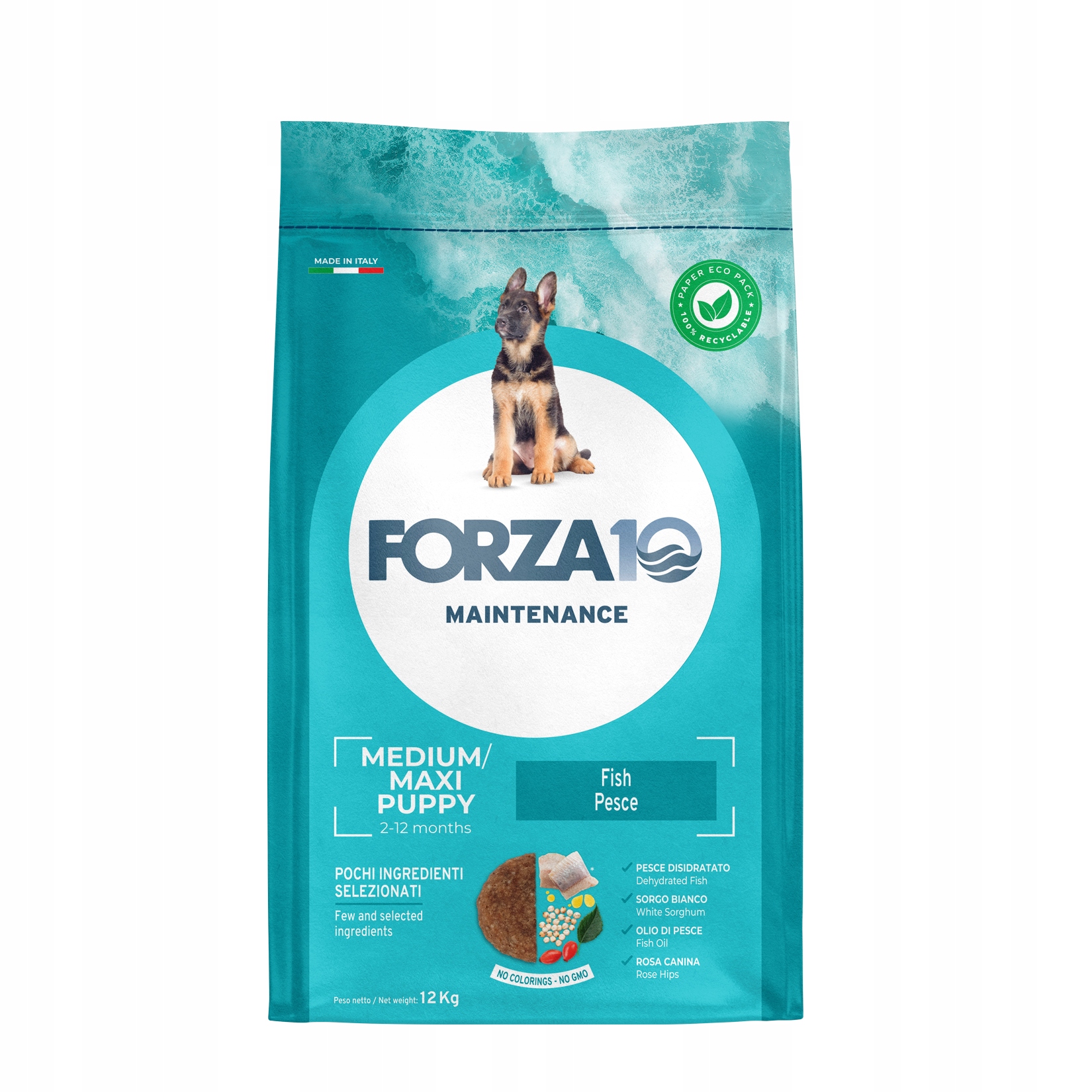 Forza10 Med/Maxi Maint. Puppy Junior ryba štěňata Monoproteinová 12 kg