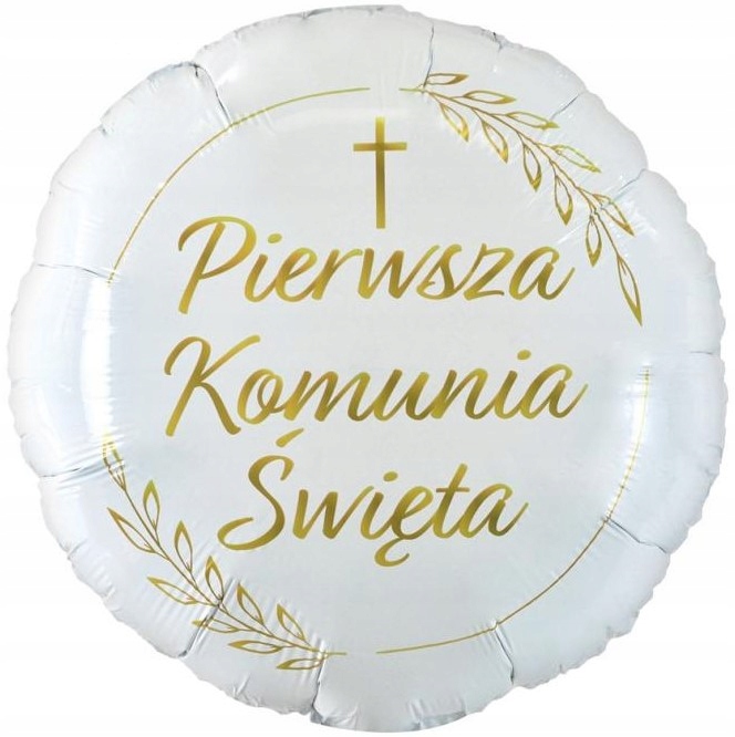 BALON FOLIOWY PIERWSZA KOMUNIA ŚWIĘTA 46cm