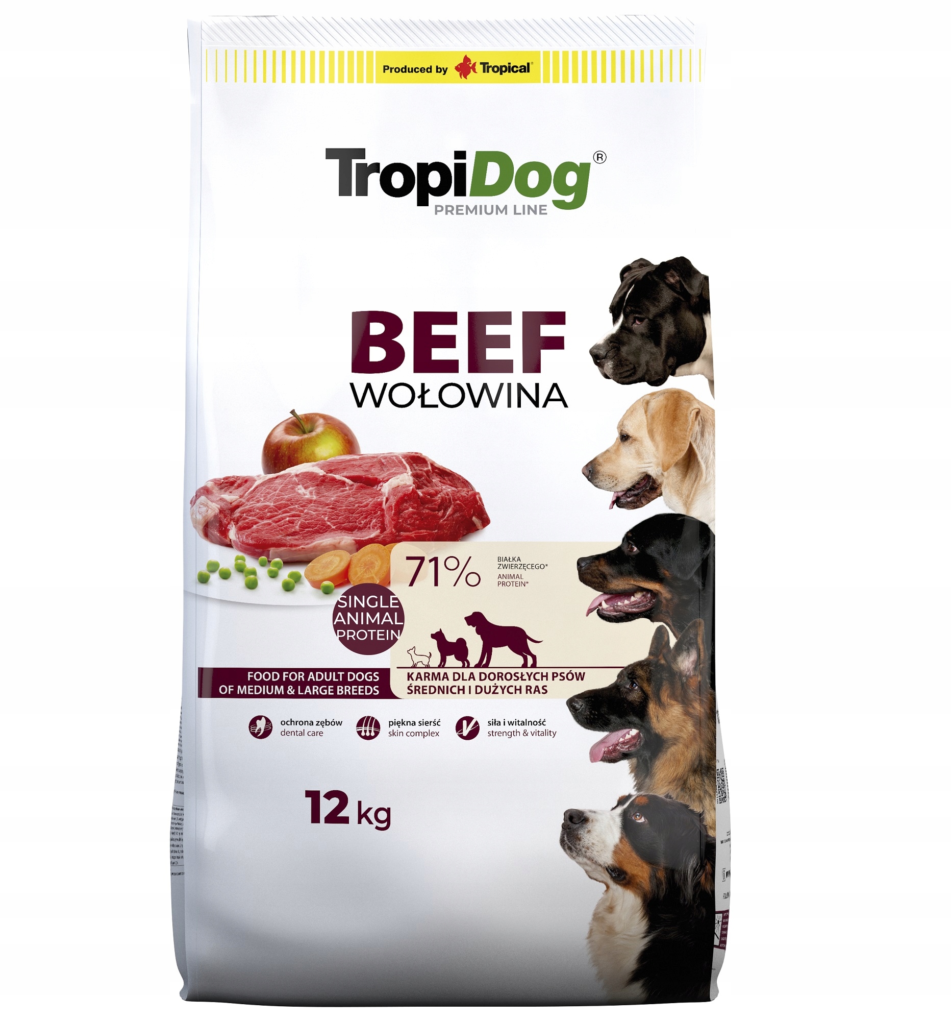 Tropidog Beef 12kg Adult Medium Large Breeds
