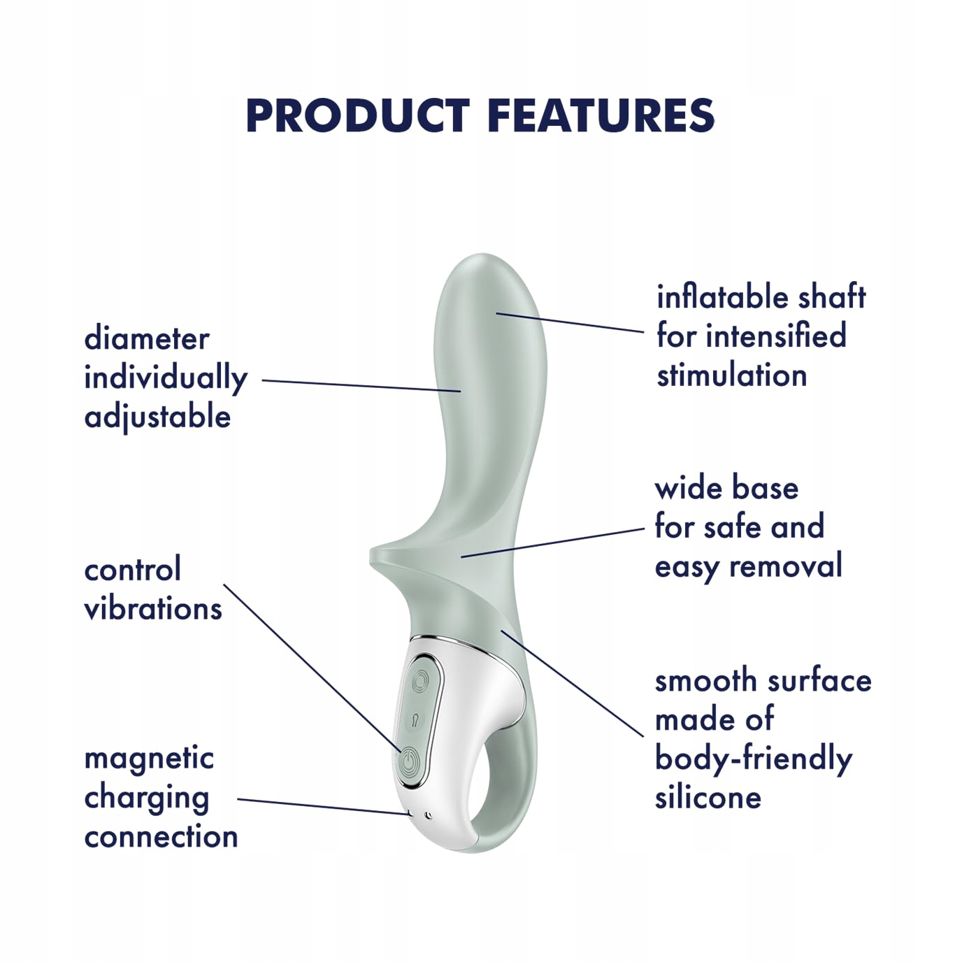 SATISFYER Air Pump Booty 3 Wibrator Analny Dla Mężczyzn i Kobiet 12 Trybów — miniatura 3