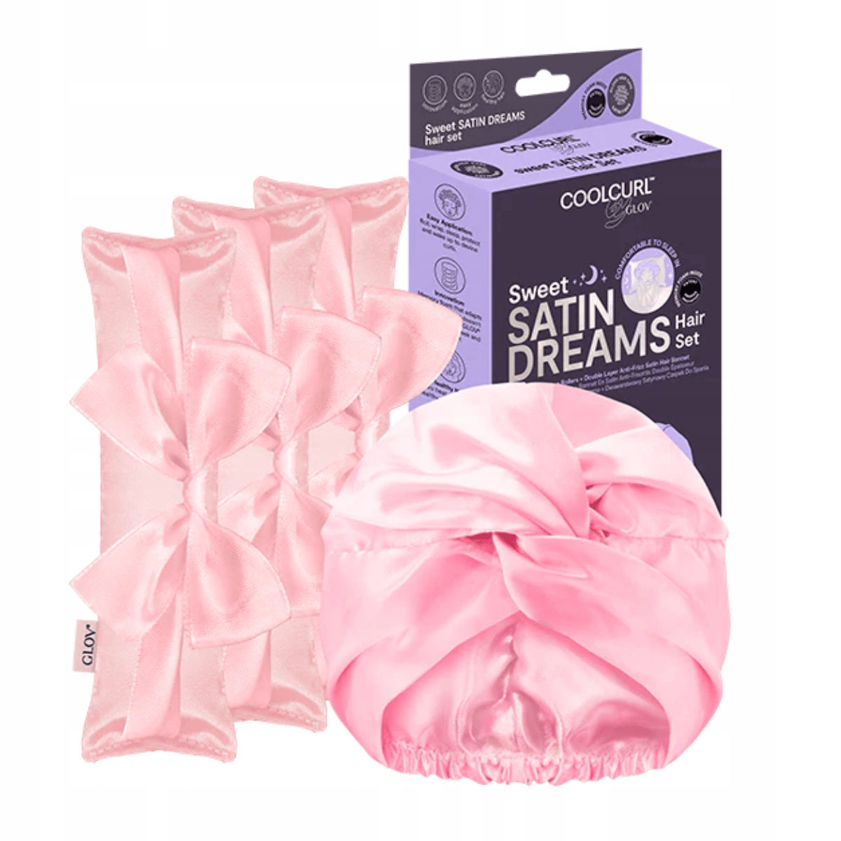 Glov Sada pro hebké vlasy Sweet Satin Dreams Pink sada na úpravu vlasů