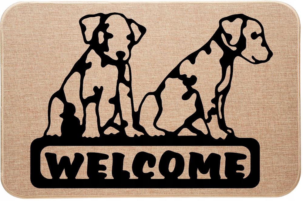 Vstupní Rohožka Lněná Pejsci vítáni Vítejte Dárek