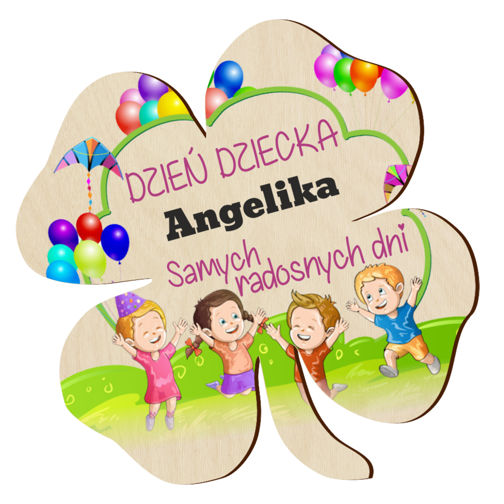 

Dzień Dziecka Upominek Magnes Koniczynka