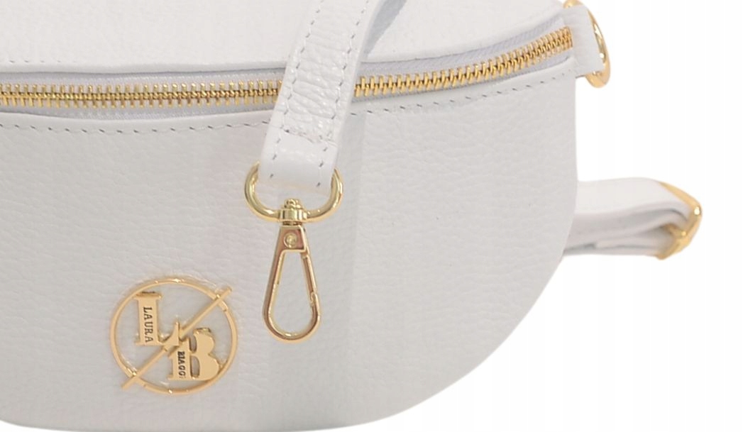 Skórzana Torebka LAURA BIAGGI nerka saszetka skóra naturalna Logo Marka Laura Biaggi