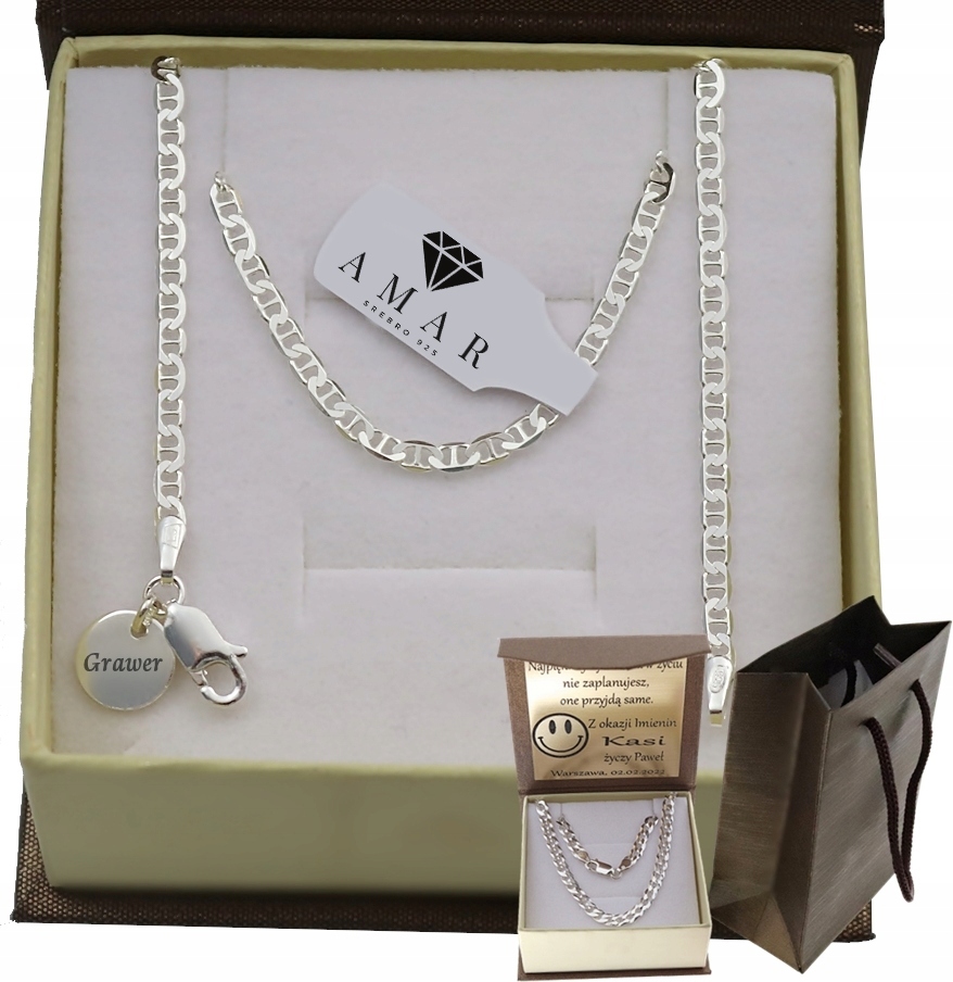 Stříbrný Plný Řetízek Gucci S Přívěskem Ryzost 925 Gravírování Bonus