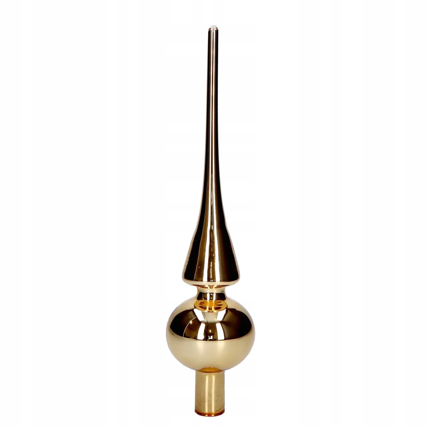 

Szpic na choinkę szklany złoty błyszczący 26cm