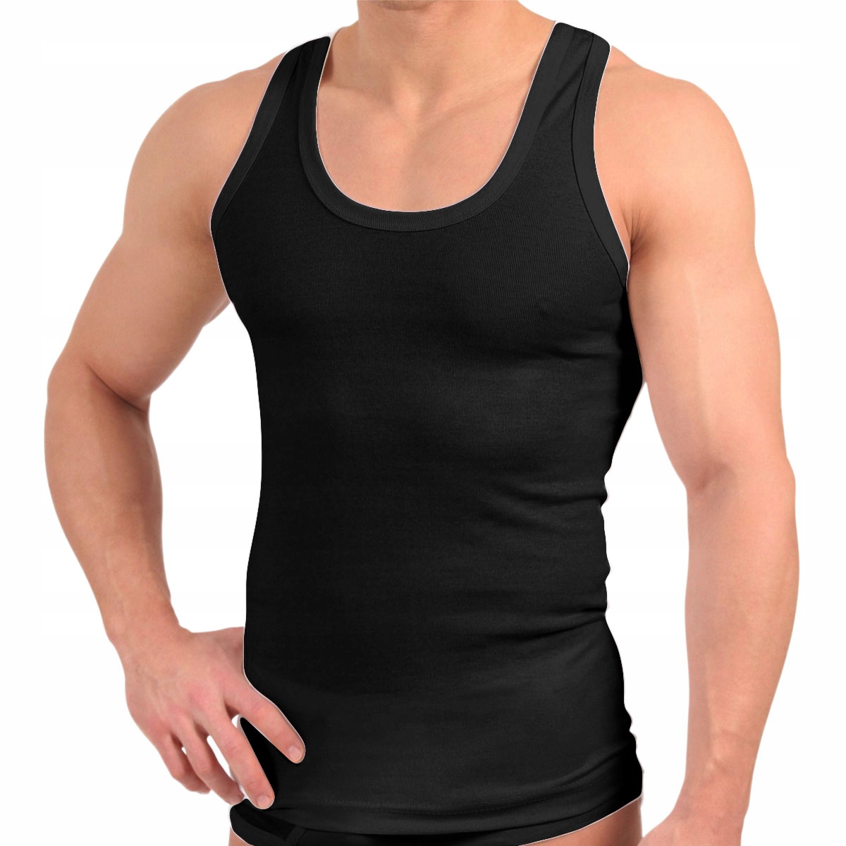 Podkoszulek męski czarny 100% bawełna rozmiar 3XL