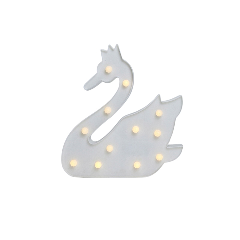Lampka nocna dla dziecka BIAŁY ŁABĘDŹ LED dekoracja do pokoju na biurko