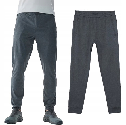 Spodnie sportowe 4F M681 szybkoschnące, funkcyjne szare 2XL