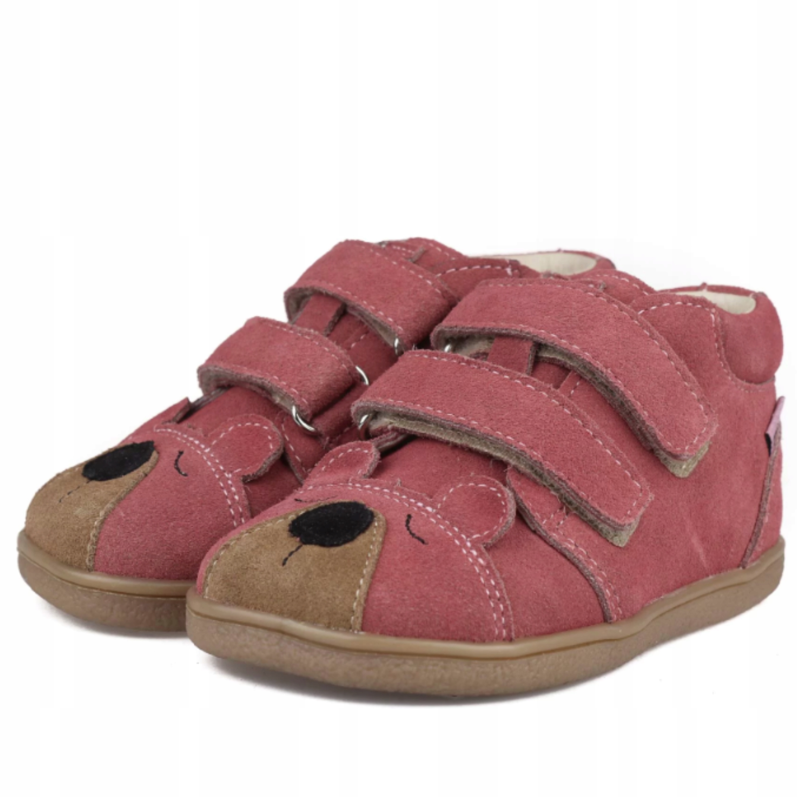 Mido 284 Trzewiki Barefoot Półbuty Buty Na Rzepy Salmon Różowe Misie R 30