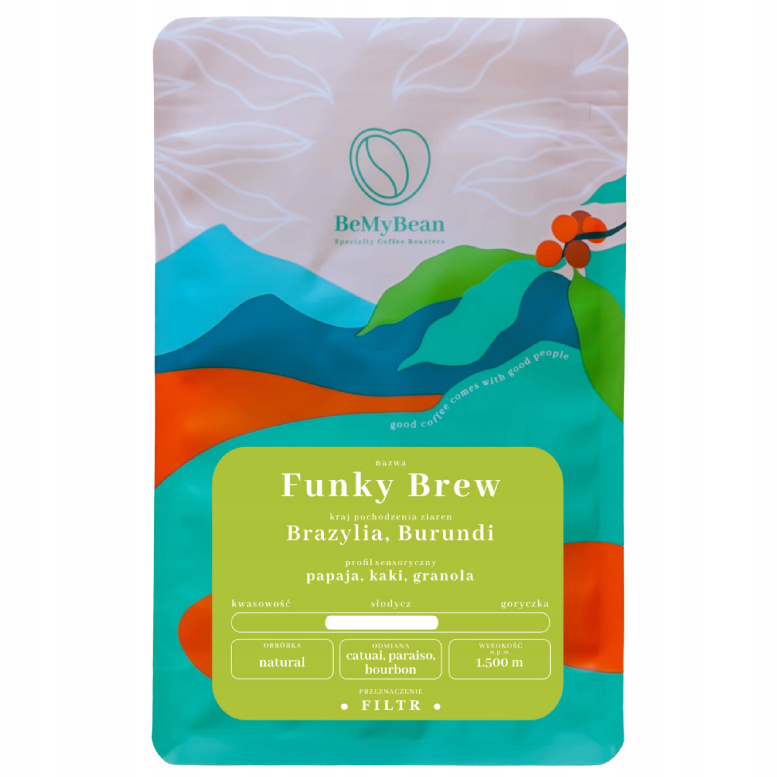 Levně Káva zrnková Bemybean Funky Brew 1000 g