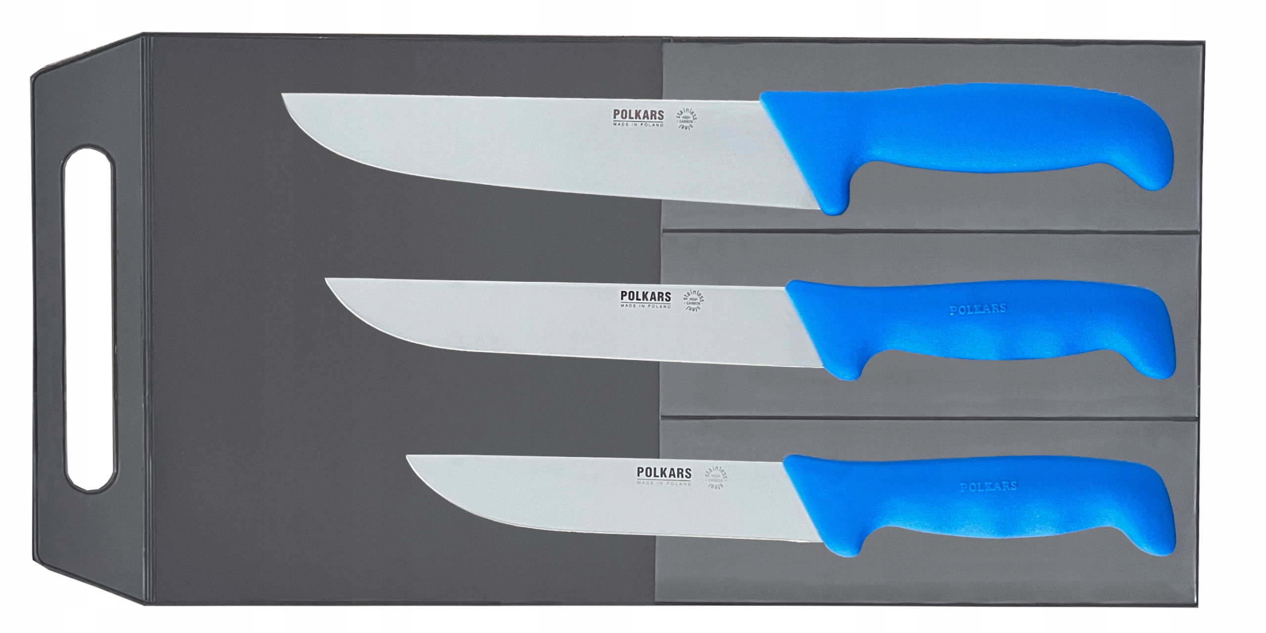 Polkars sada 3 nožů (modely 04, 05, 33) modrá