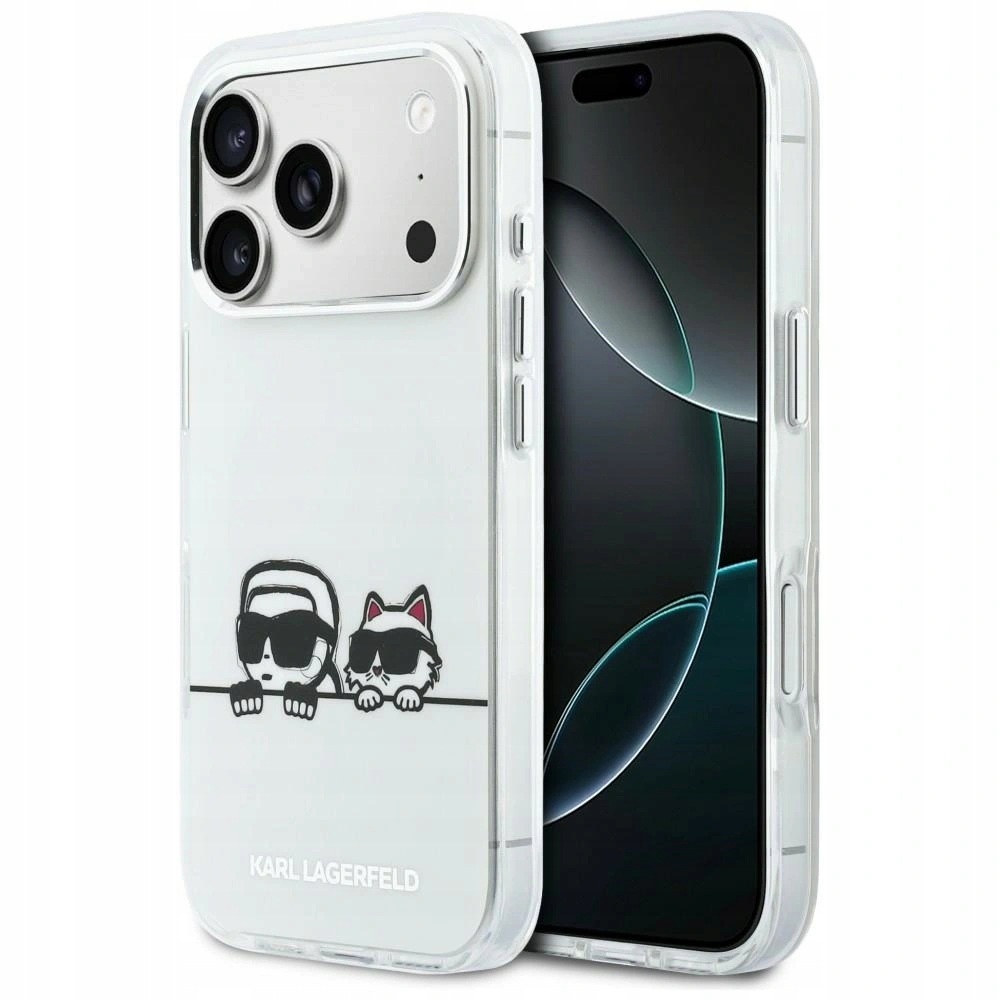 Etui Karl Lagerfeld iPhone 17 Pro MagSafe Karl & Choupette białe