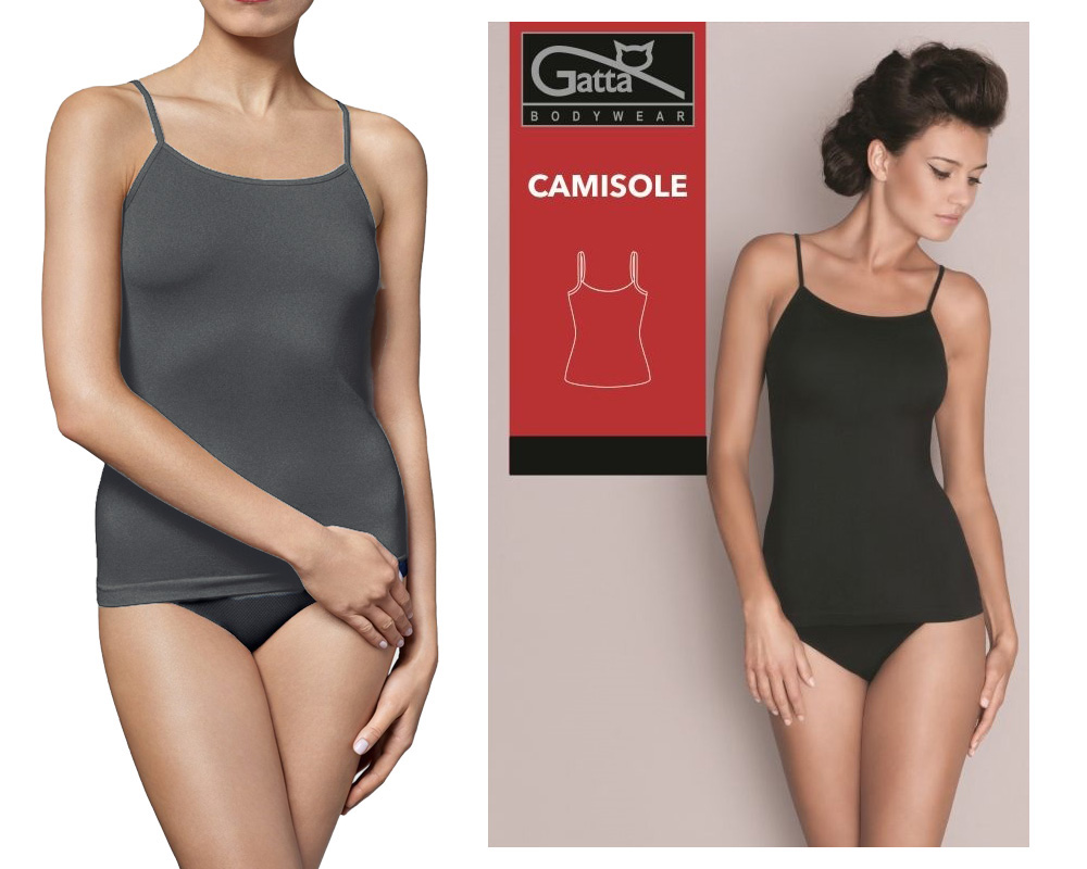 

bezszwowa Koszulka Camisole bluzka Gatta M szara