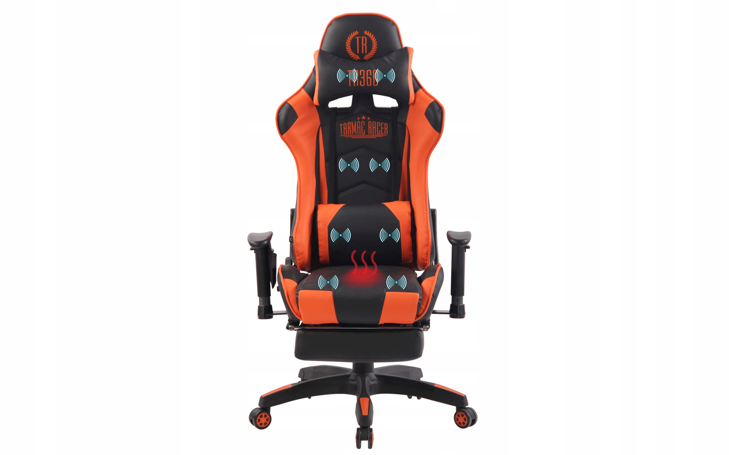 Turbo XFM masaż heat Ekoskóra Czarny/Pomarańcz Materiał obicia ekoskóra