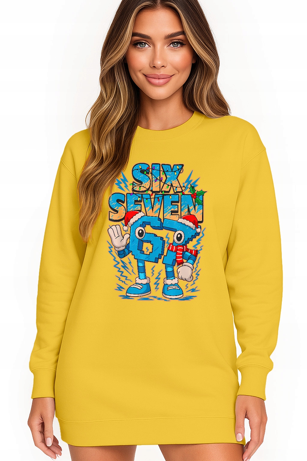 Mikina Vánoční Oversize Šaty Six Seven 67 Dárek K Vánocům XL