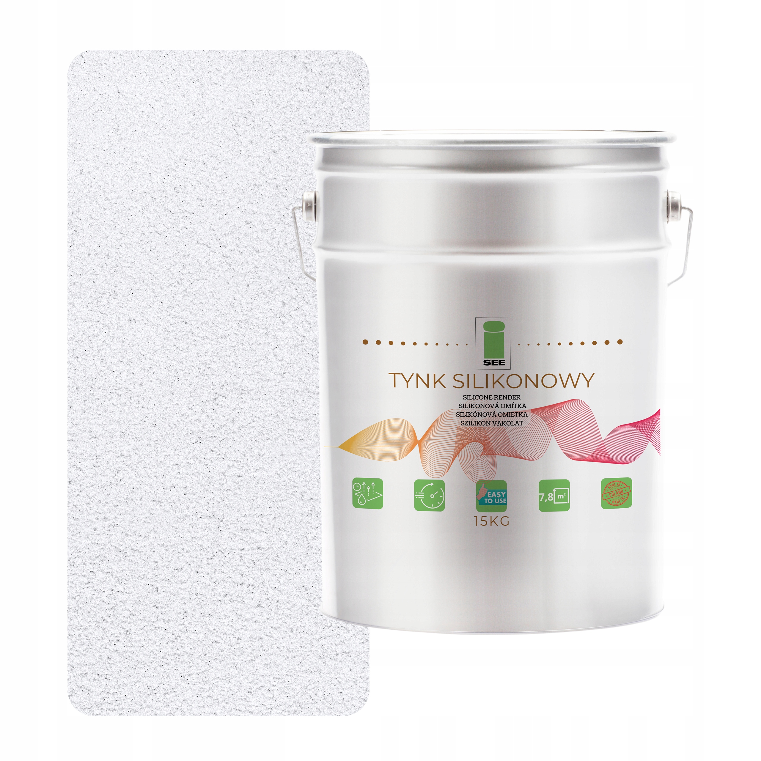 Silikonová Omítka Beránek Bílá Fasádní 1.0 MM Premium Delux 15 Kg