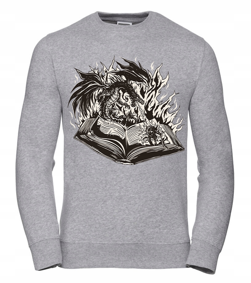 Dámská Mikina Gaping Dragon s knihou M šedá