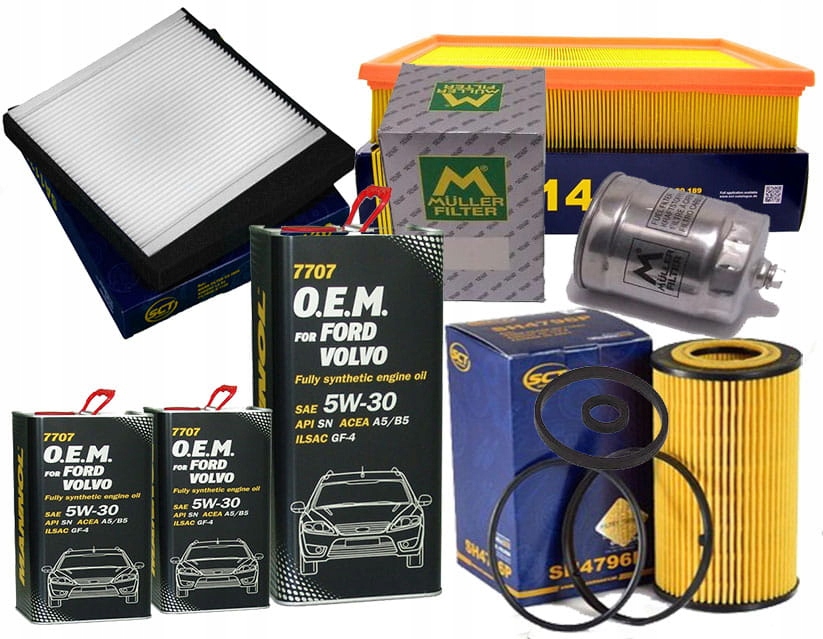 

Zestaw filtrów Volvo V70 II 2.4 D5 2001-2006 +olej