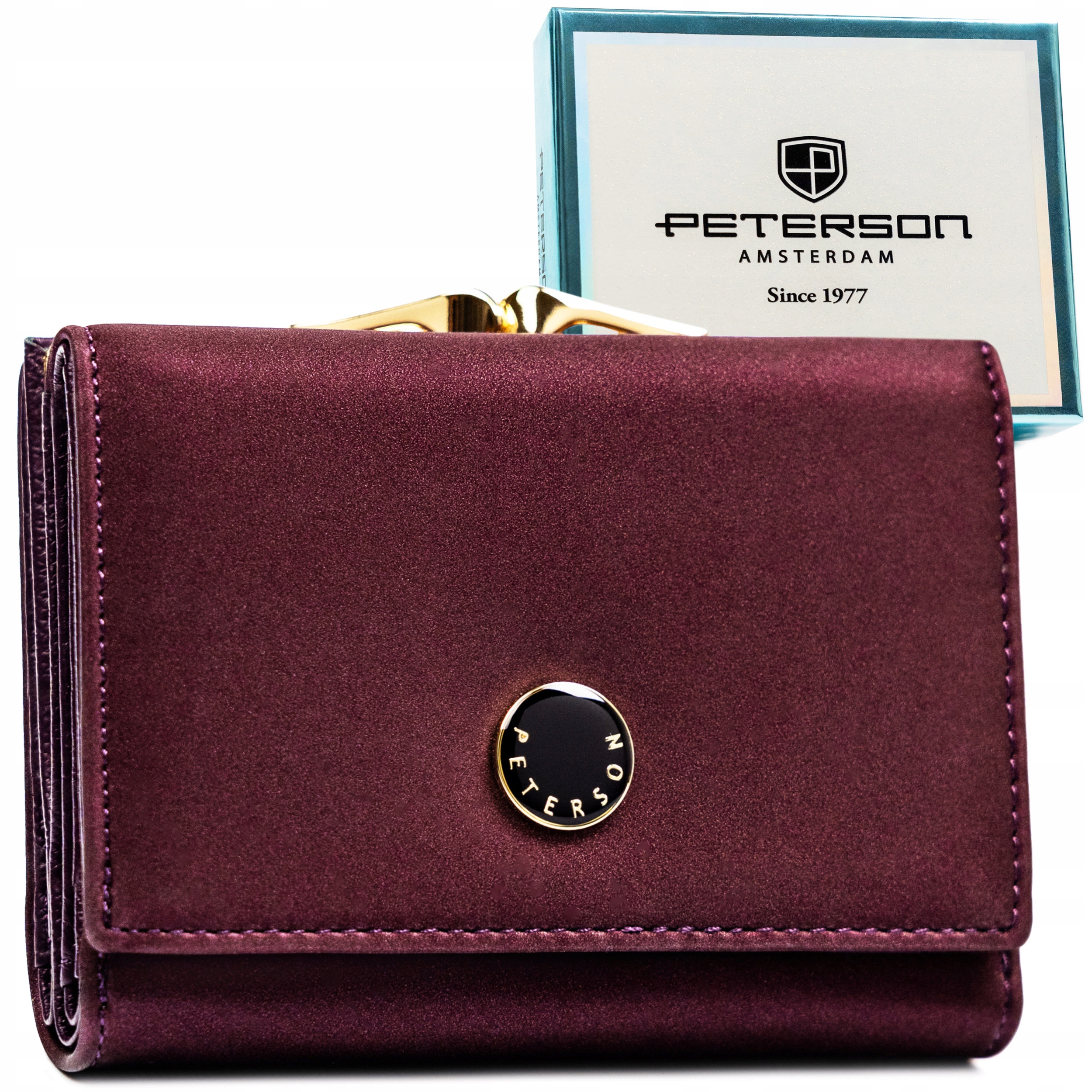 Portfel damski ze skóry Peterson modny skórzany z Rfid Stop