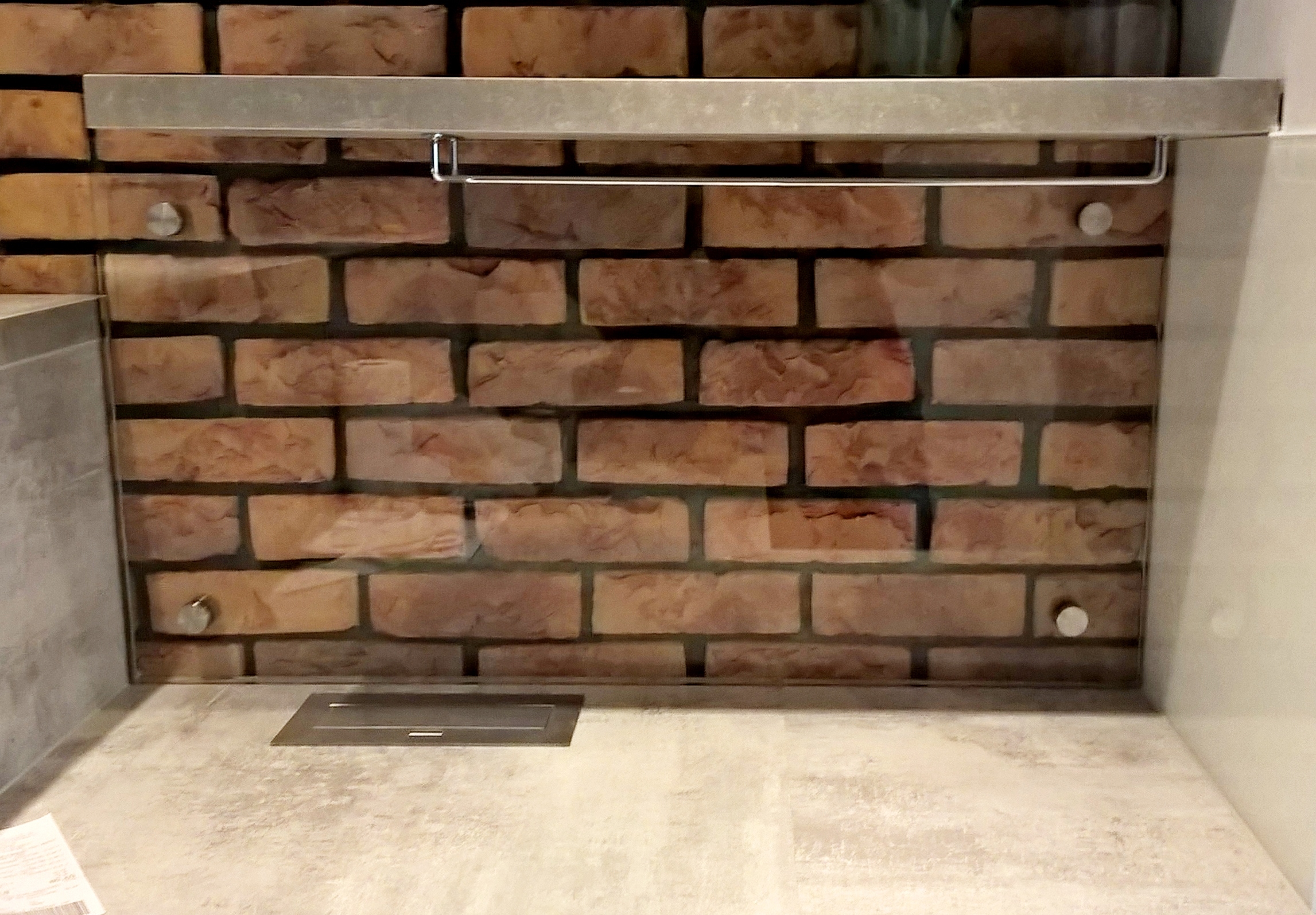 Panel szklany Optiwhite 40x70 + CHROMOWE mocowania Materiał szkło hartowane