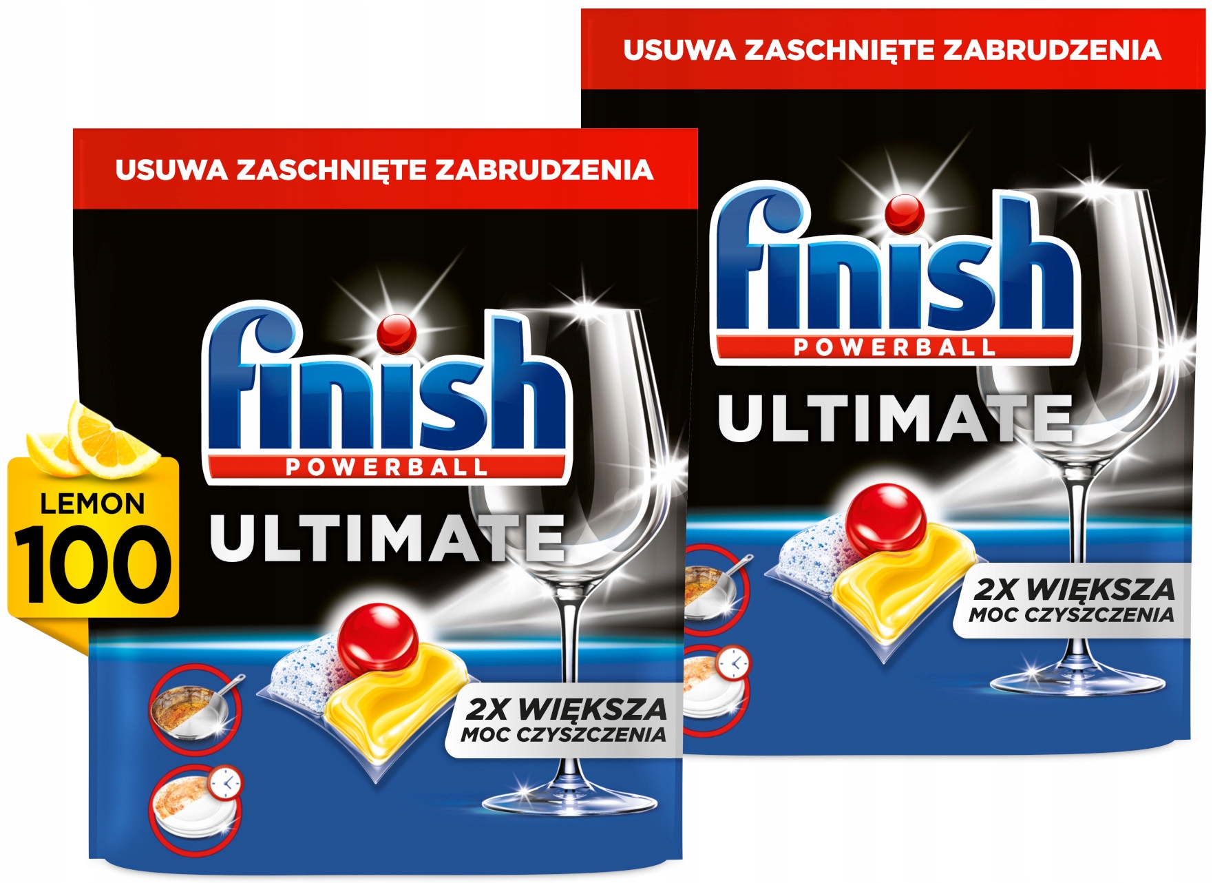 Levně Finish Kapsle Powerball Ultimate All in One lemon 2 x 100 kusů