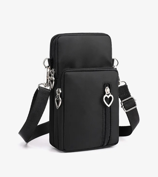 MINI TOREBKA NA RAMIĘ TELEFON PORTFEL KOPERTÓWKA CZARNA Płeć kobieta