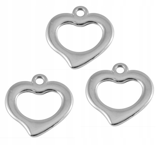057 Zawieszki Charms Serce 19 MM 20 Szt Akryl Serca Serduszka Walentynki