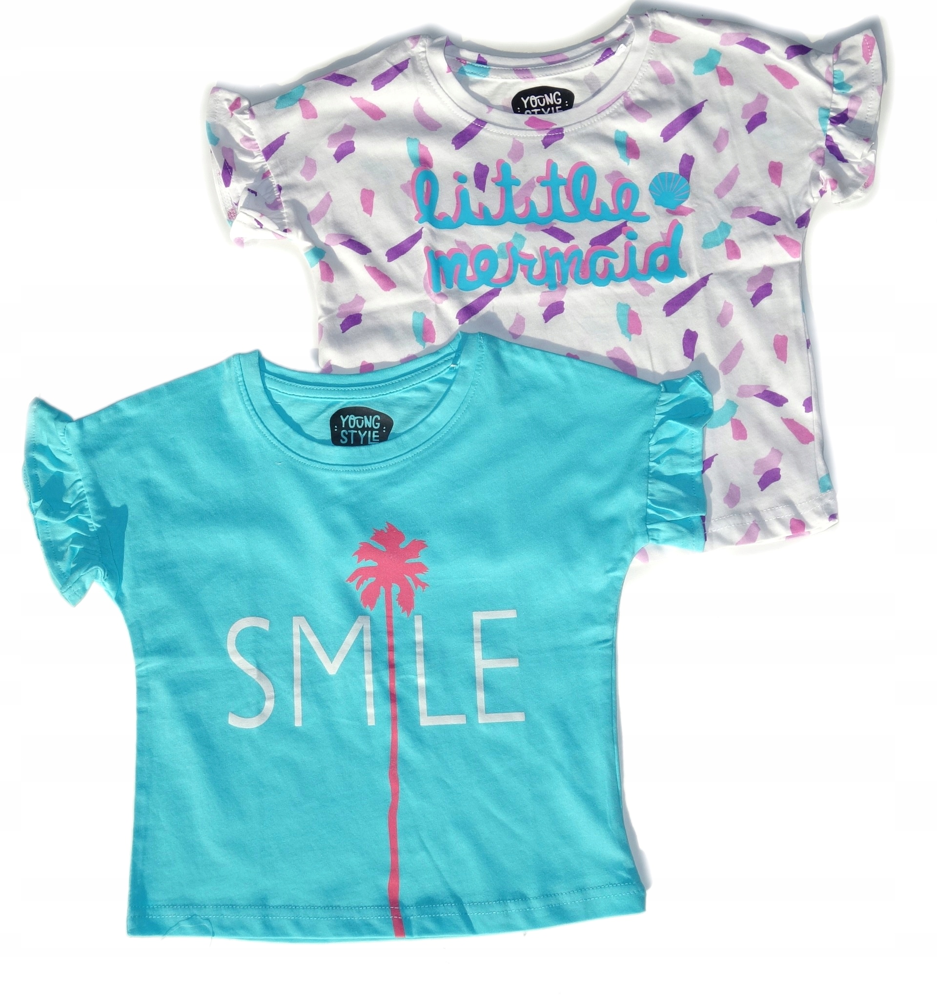 

Koszulka Dziewczęca Bluzka 2 Pack Kolorowa 110