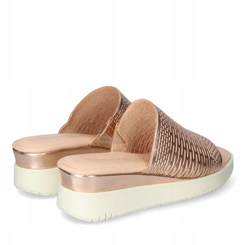 Klapki Tamaris 1-27221-28/907 Różowo/Złote Lico Cechy dodatkowe brak