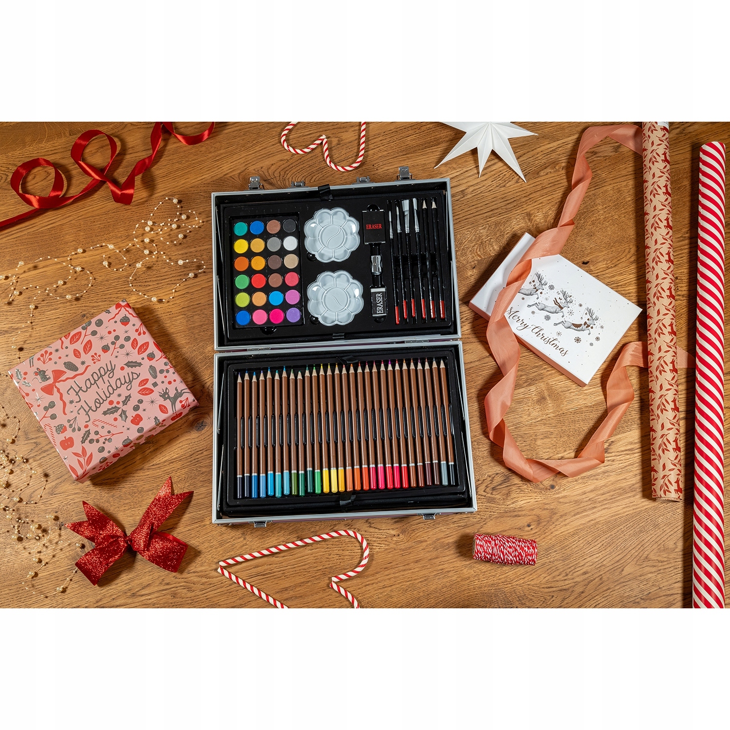 Zestaw artystyczny PLASTYCZNY do malowania rysowania WALIZKA 145 elementów Kod producenta duży zestaw dla dzieci prezent dla dziecka