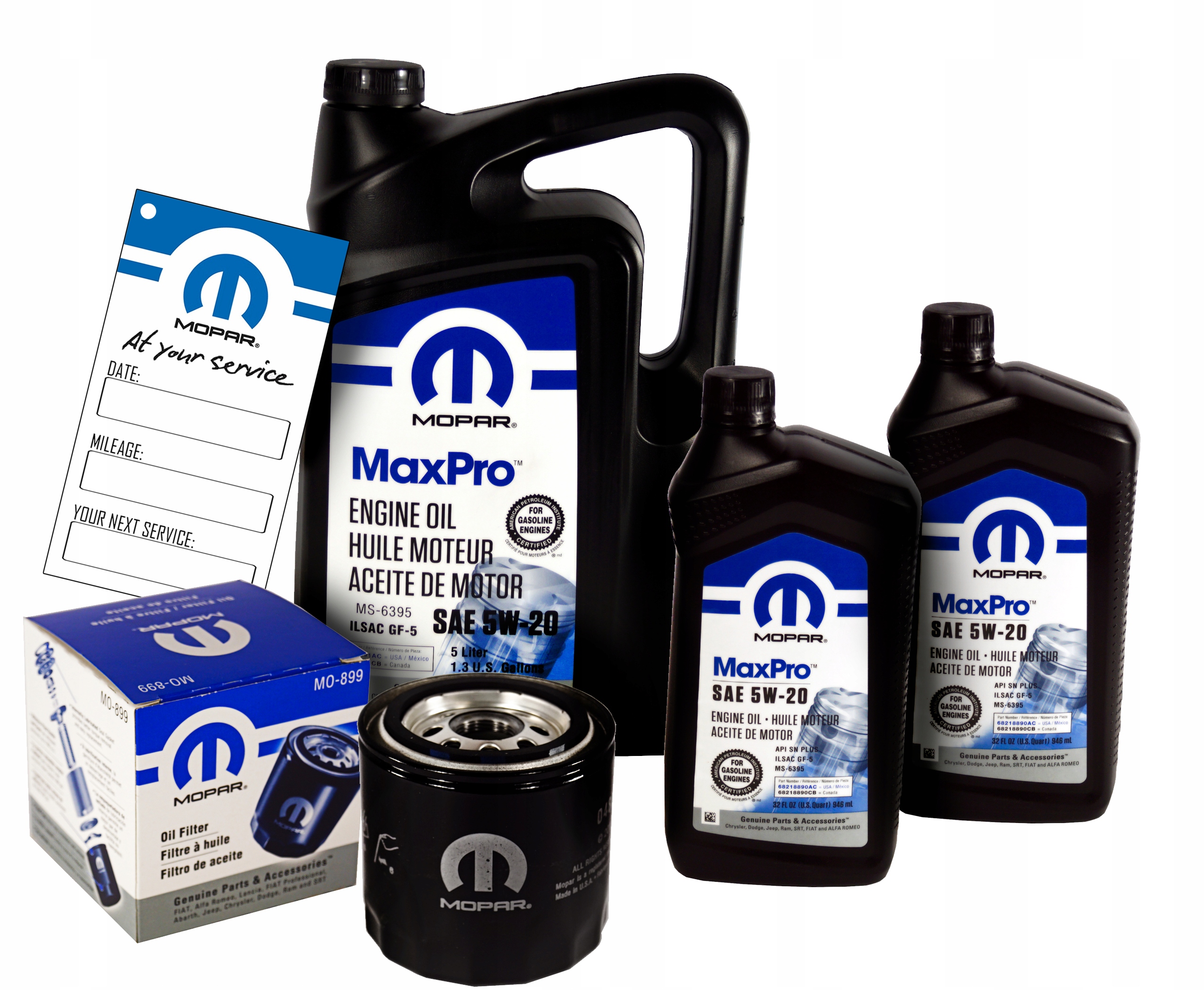 Olej Mopar 5W20 7L Filter MO-899 04884899AB