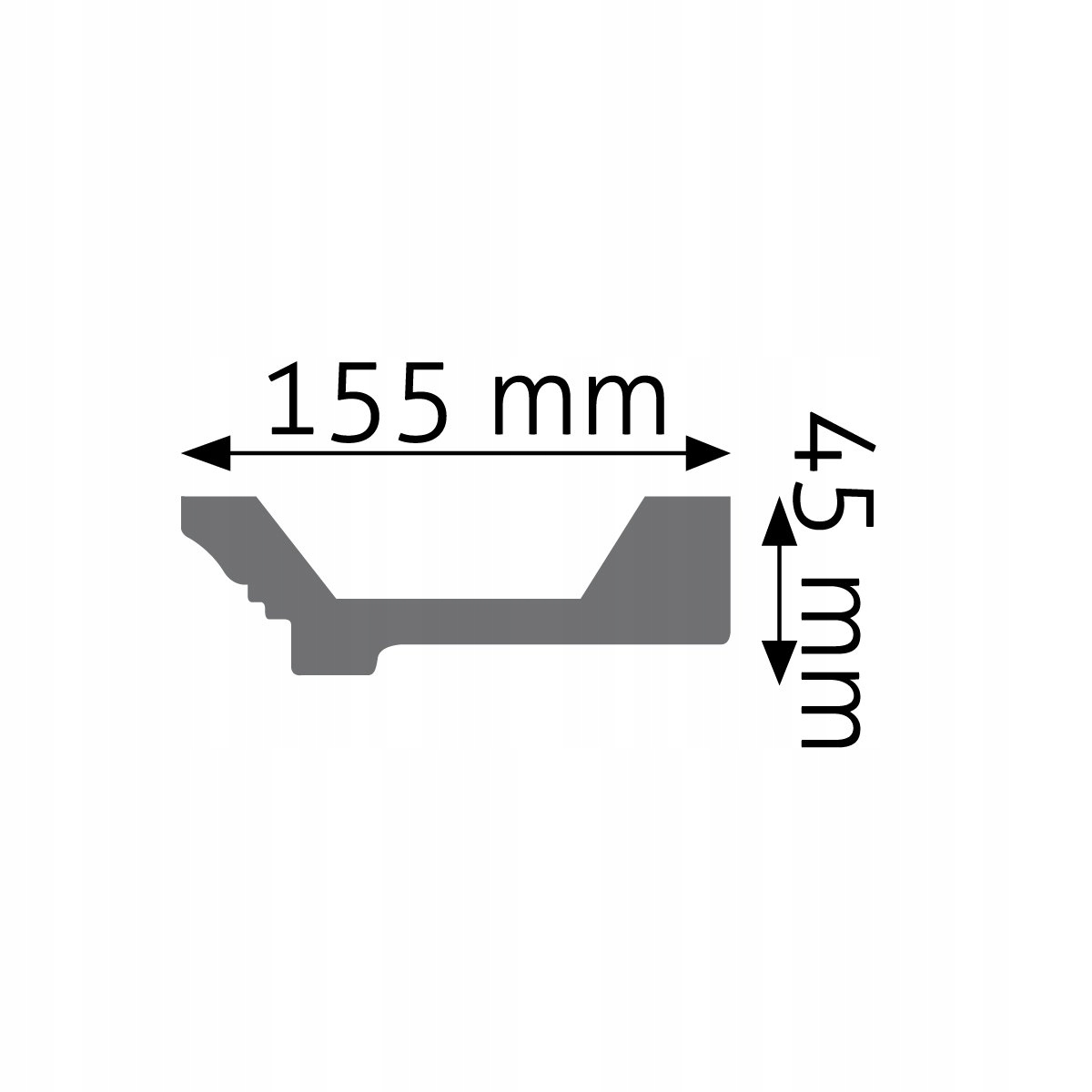 FASETA przysufitowa BIAŁA LISTWA Creativa LGG-26 Długość 2.4 m