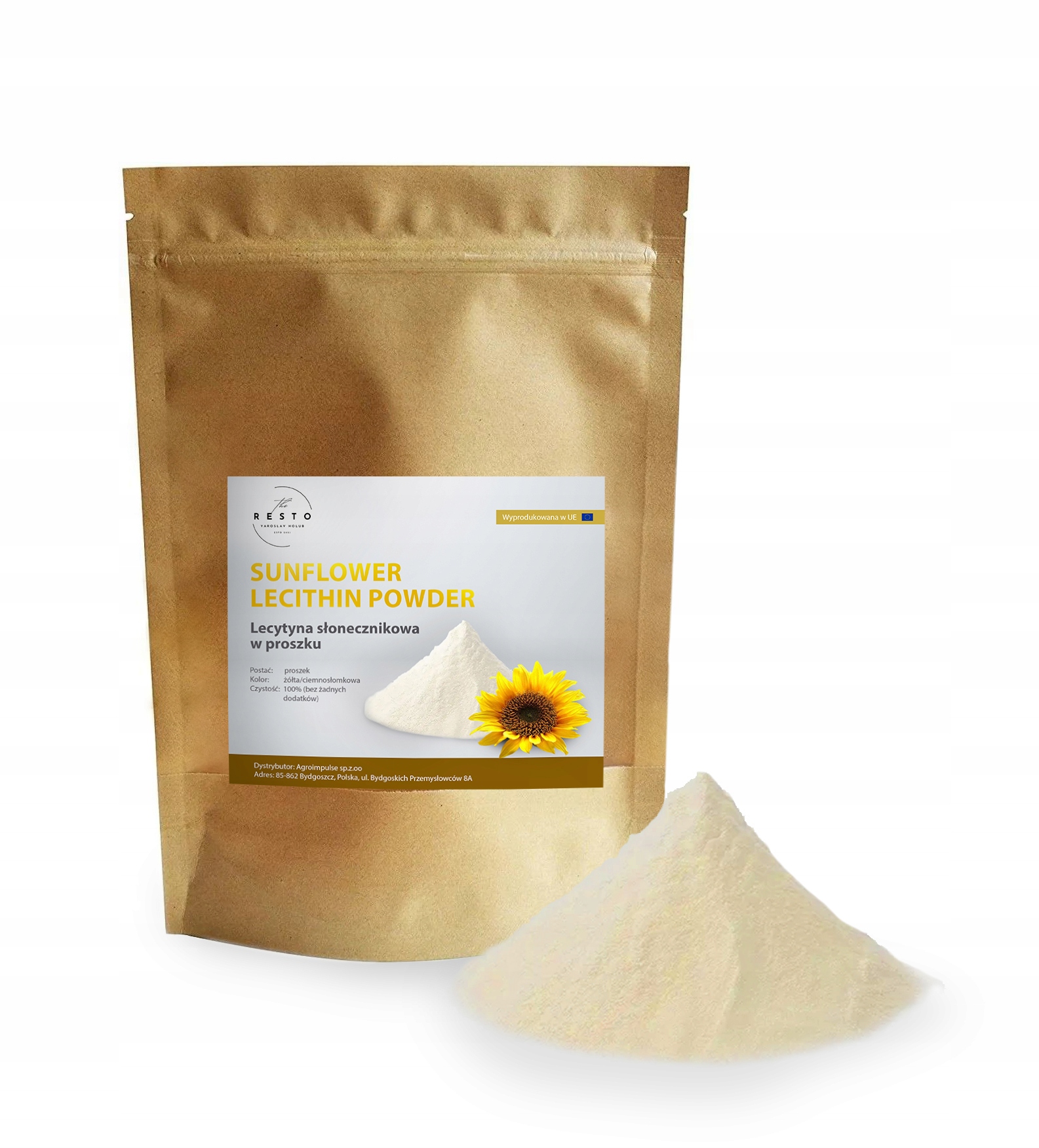 Slunečnicový Lecitin V Prášku 100% čistý Bez Gmo 500 g