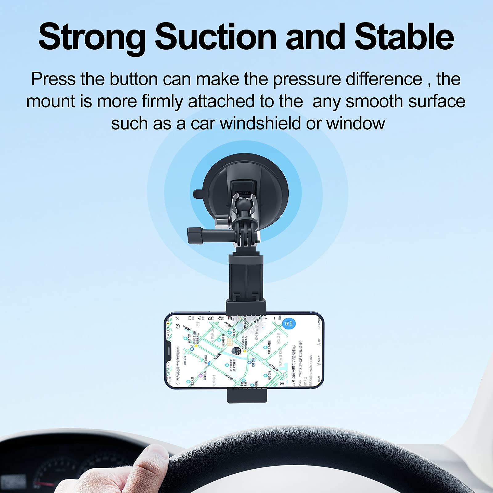 TELESIN Uchwyt Samochodowy Do Kamer Sportowych GoPro DJI Insta360 Telefony — miniatura 3